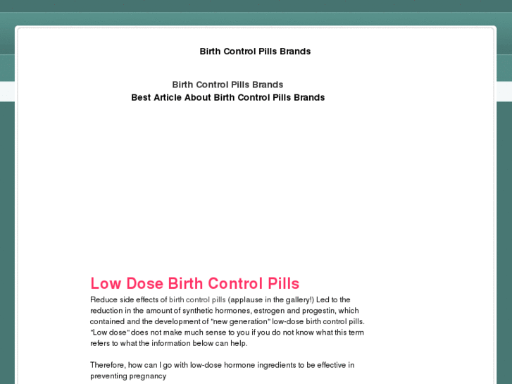 www.birthcontrolpillsbrands.com