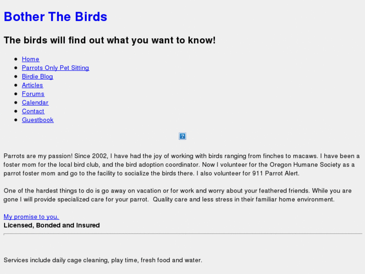 www.botherthebirds.com