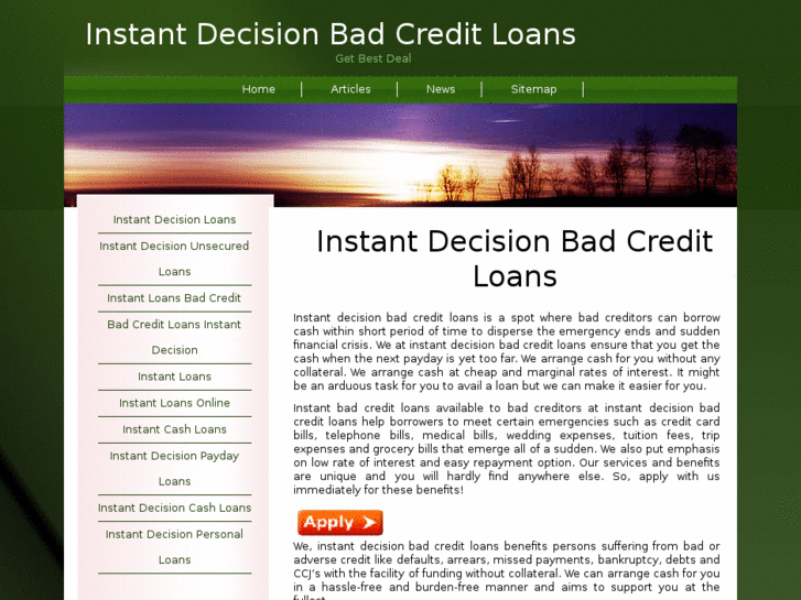 www.instantdecisionbadcreditloans.co.uk