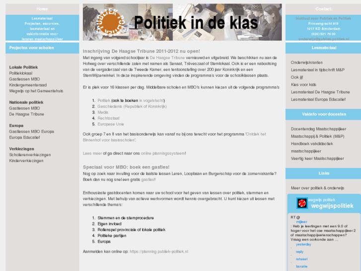 www.politiekindeklas.nl