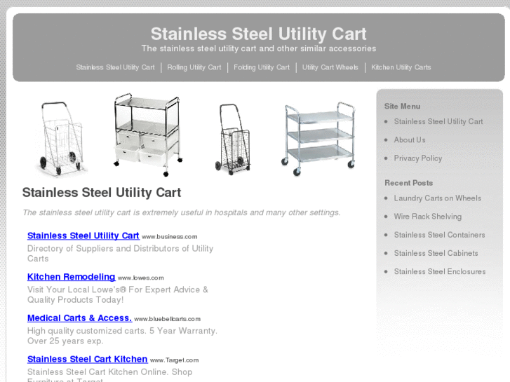 www.stainlesssteelutilitycart.com