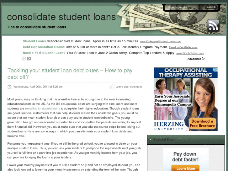 www.consolidatestudentloanshub.com