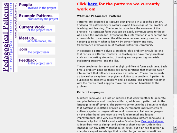 www.pedagogicalpatterns.org