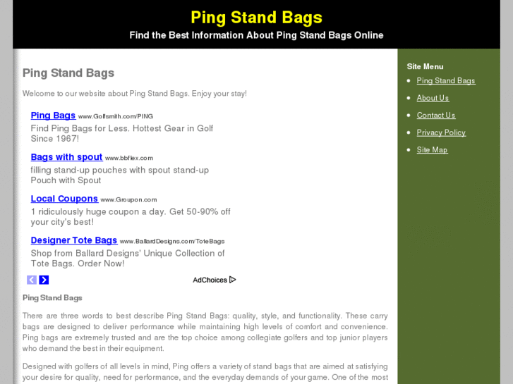 www.pingstandbags.com