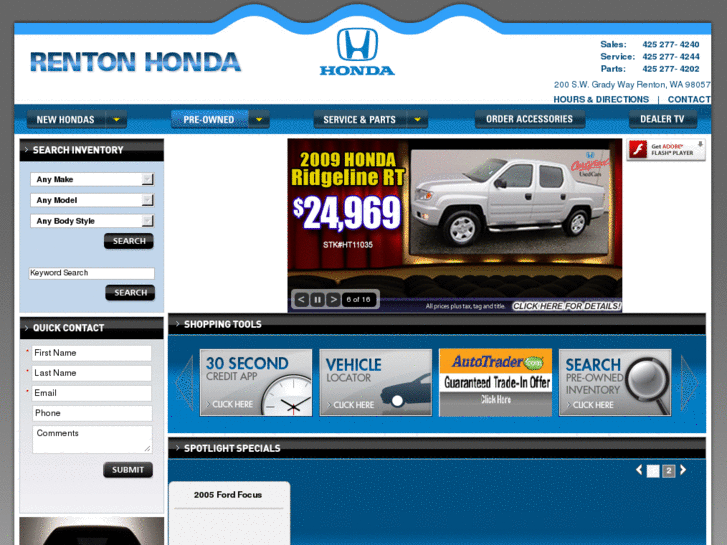 www.rentonhondausedcars.com