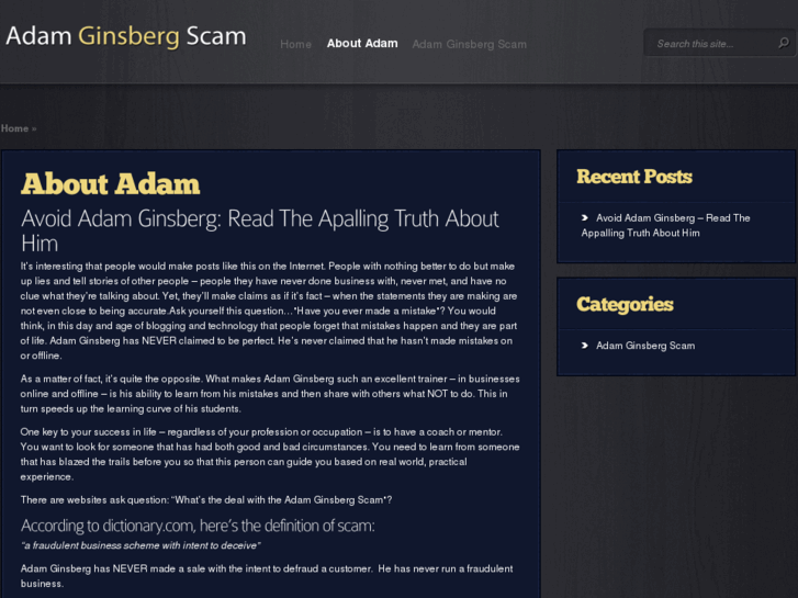 www.adam-ginsberg-scam.com