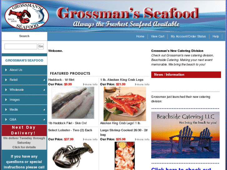 www.grossmansseafood.com