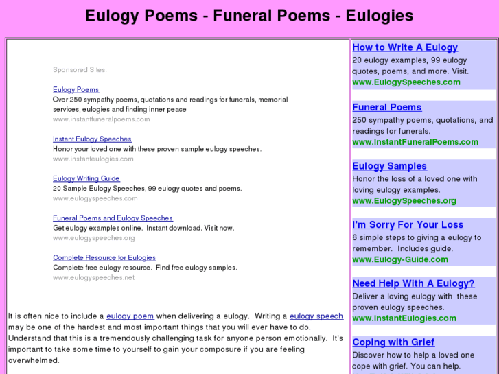 www.bestfuneralpoems.com