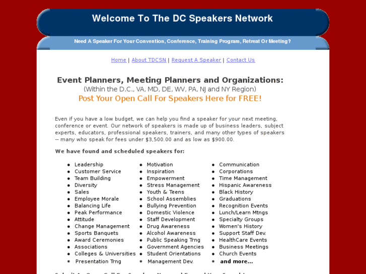 www.dcspeakersnetwork.com