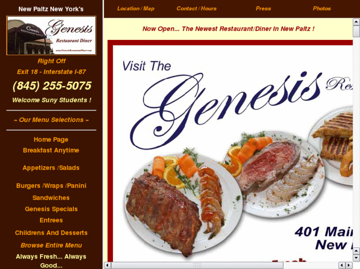 www.genesisrestaurantdiner.com