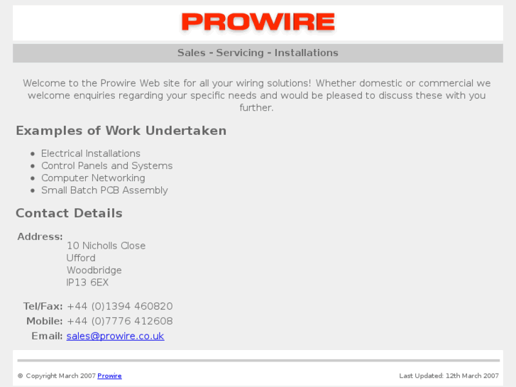 www.prowire.co.uk