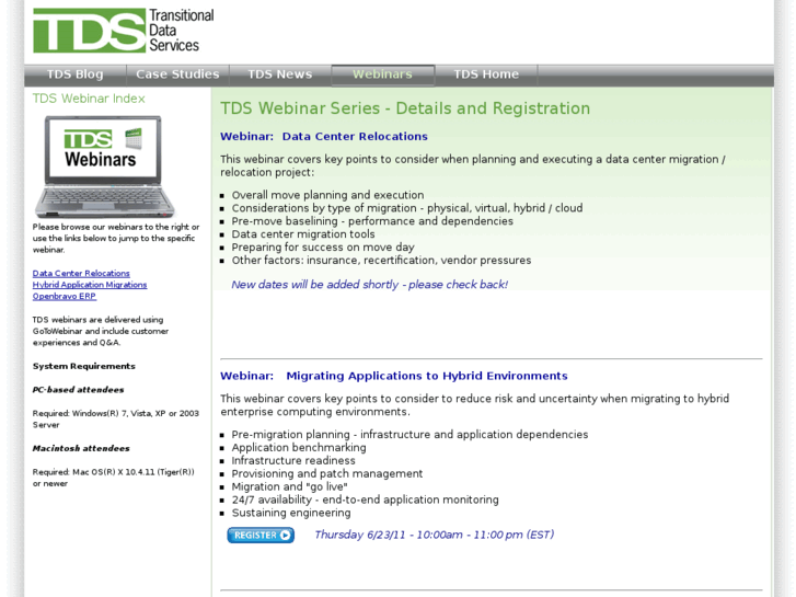 www.tdswebinars.com