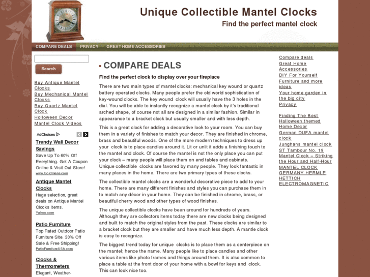 www.uniquecollectiblemantelclocks.com