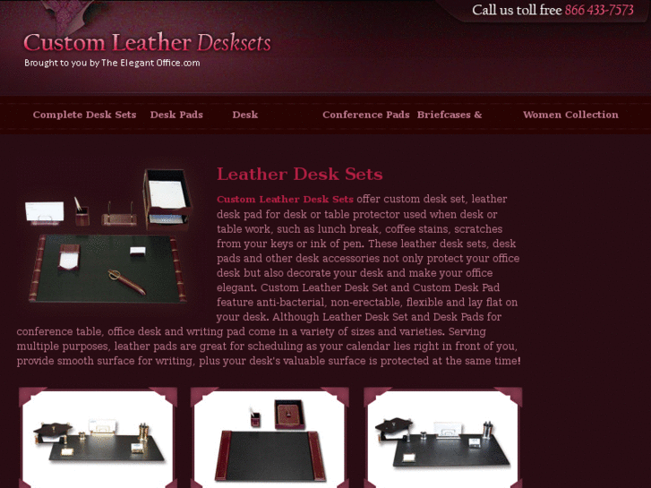 www.customleatherdesksets.com