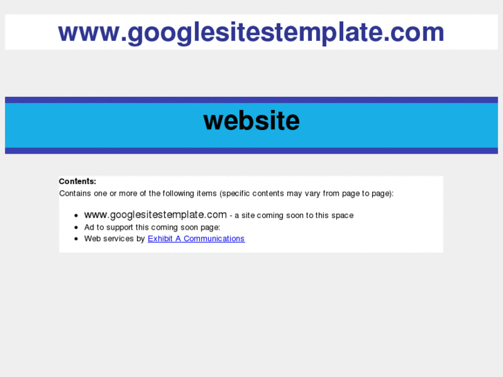 www.googlesitestemplate.com
