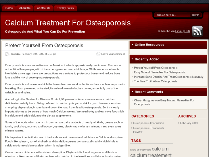 www.calciumtreatmentforosteoporosis.info