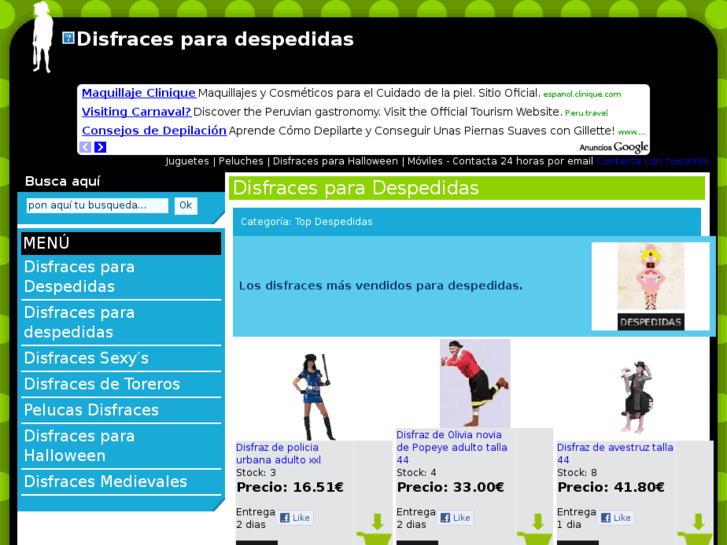 www.disfracesparadespedidas.es