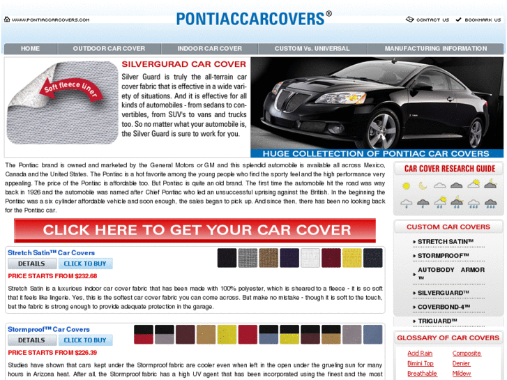 www.pontiaccarcovers.com