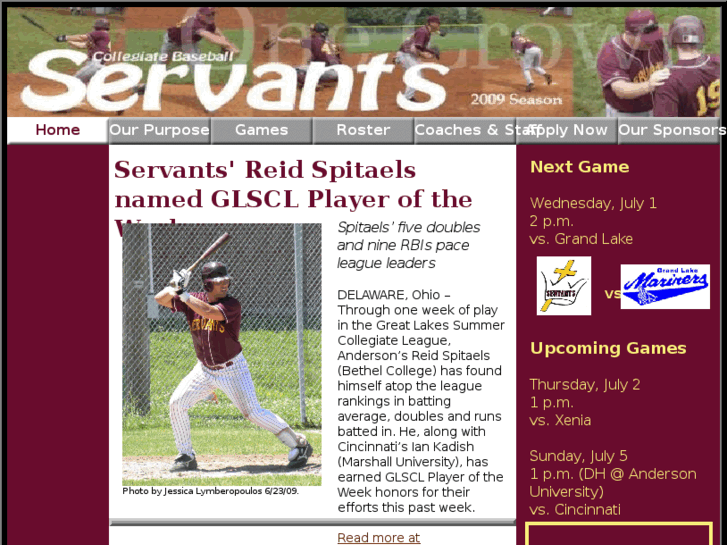 www.servantsbaseball.org