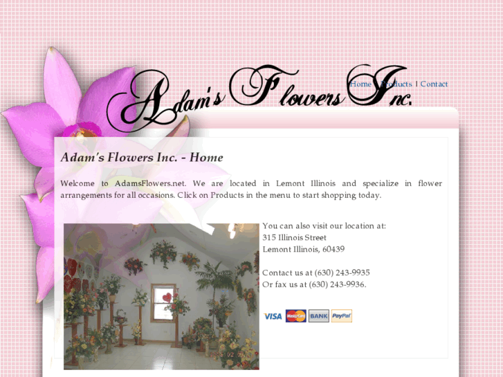 www.adamsflowers.net