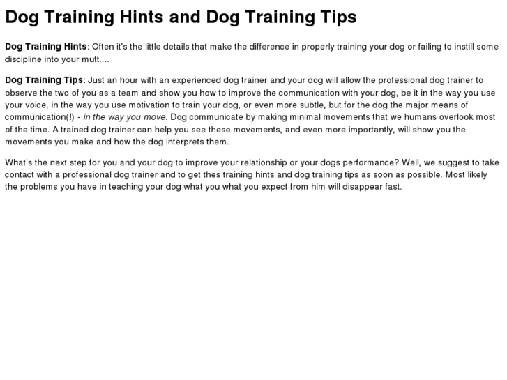 www.dog-training-hints.com