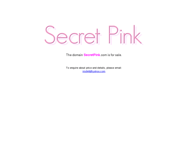 www.secretpink.com