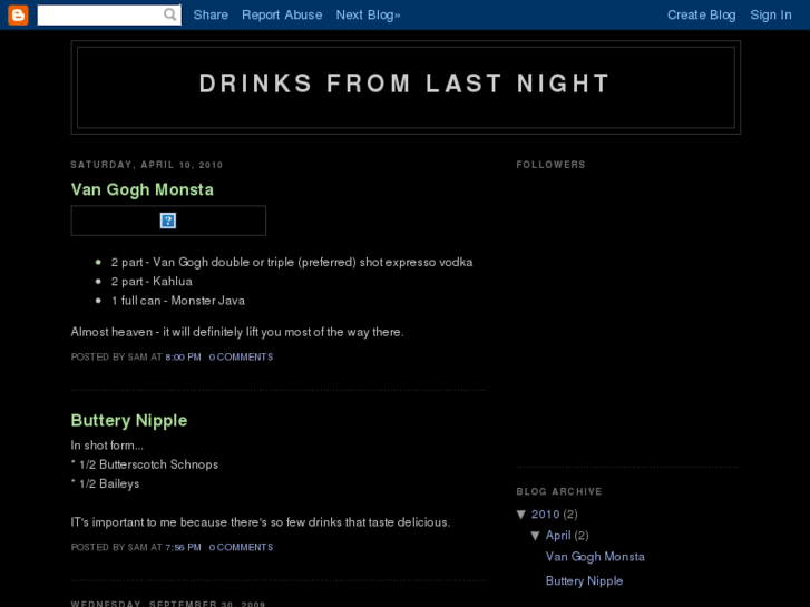 www.drinksfromlastnight.com