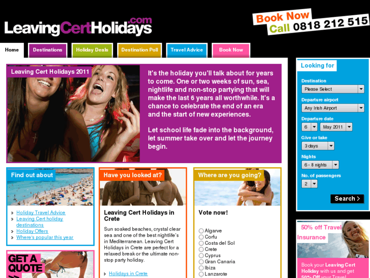 www.leavingcertholidays.com