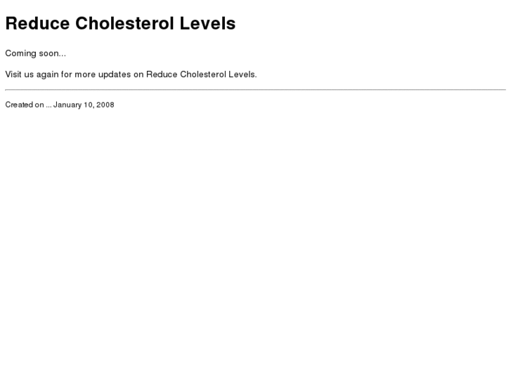 www.reducecholesterollevels.com