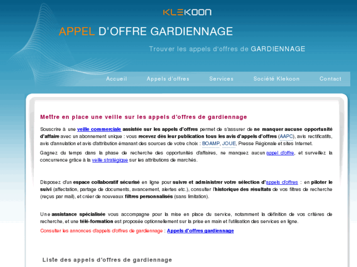 www.appel-offre-gardiennage.info