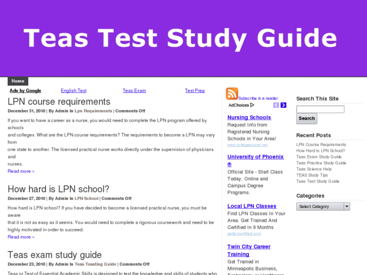 www.teasteststudyguide.com