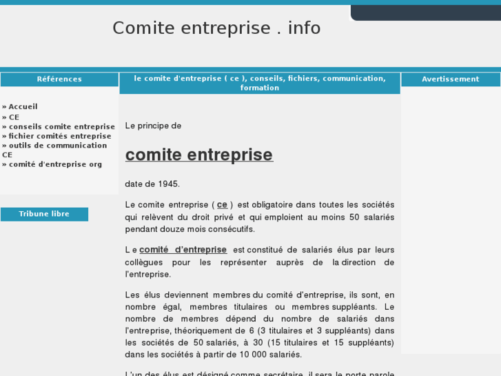 www.comiteentreprise.info