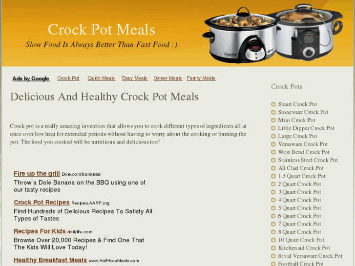 www.crockpotmeals.net
