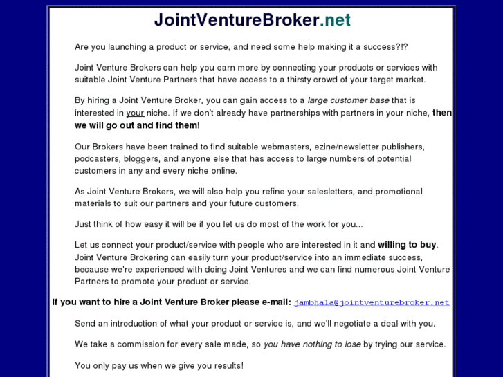 www.jointventurebroker.net