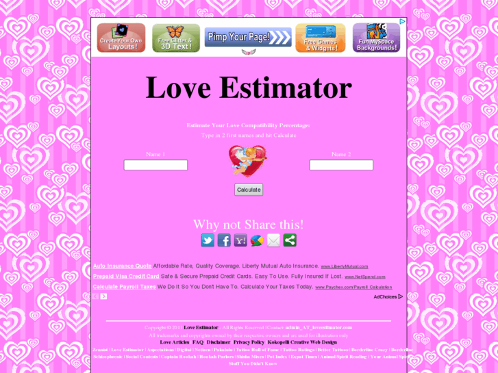 www.loveestimator.com