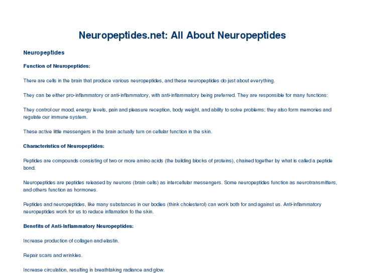 www.neuropeptides.net