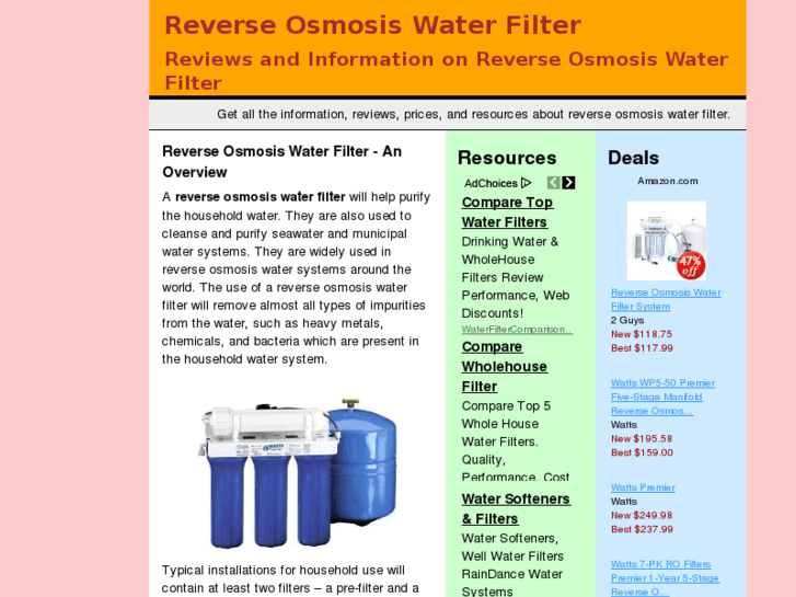 www.reverseosmosiswaterfilter.info