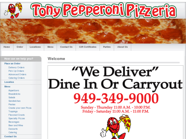 www.tonypepperonipizzeria.net