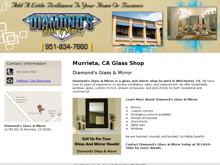 www.diamondsglassandmirror.com