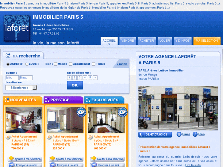 www.laforet-immobilier-paris-5.com