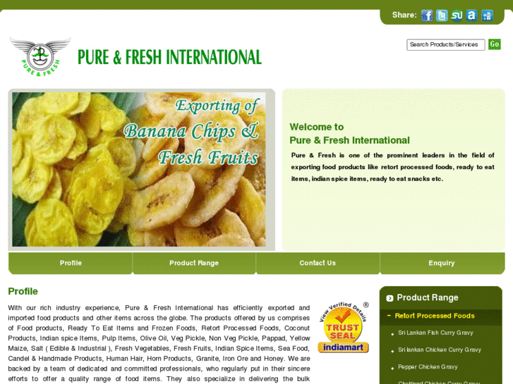 www.pureandfreshinternational.in