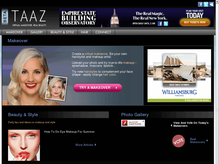 Taaz.com: Online Makeover - Virtual makeover, Makeup, Celebrity Hairstyles,...