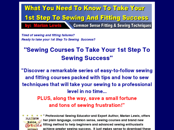 www.1ststeptosewingsuccess.com