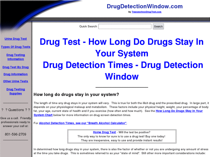 www.drugdetectionwindow.com