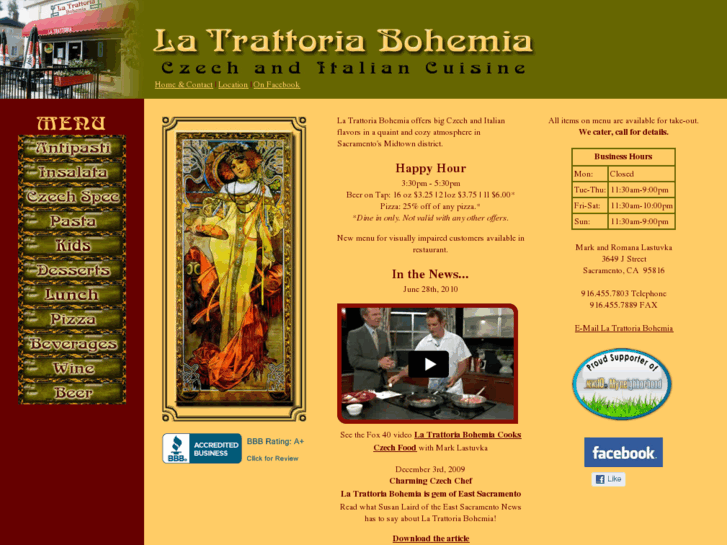 www.latrattoriabohemia.com