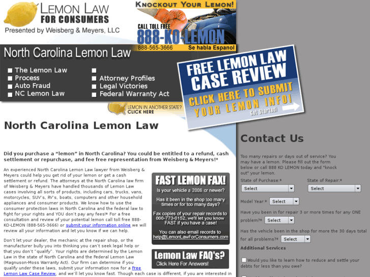 www.nc-lemon-law.info