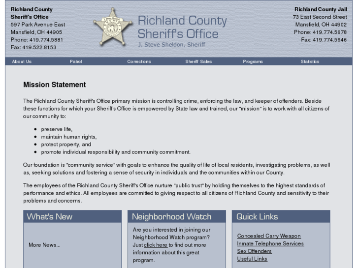 www.sheriffrichlandcounty.com