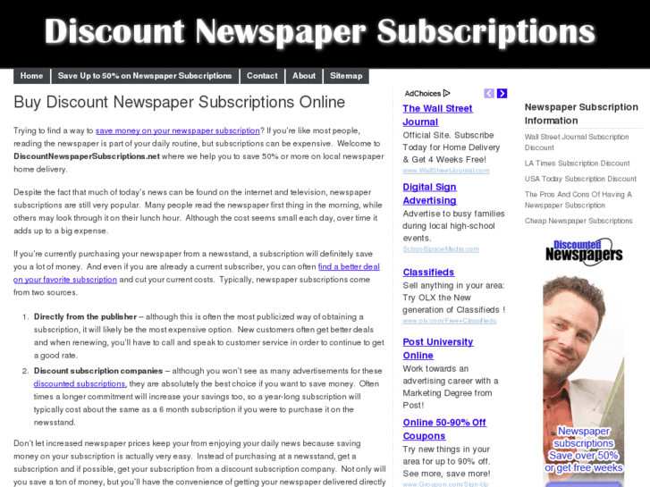 www.discountnewspapersubscriptions.net