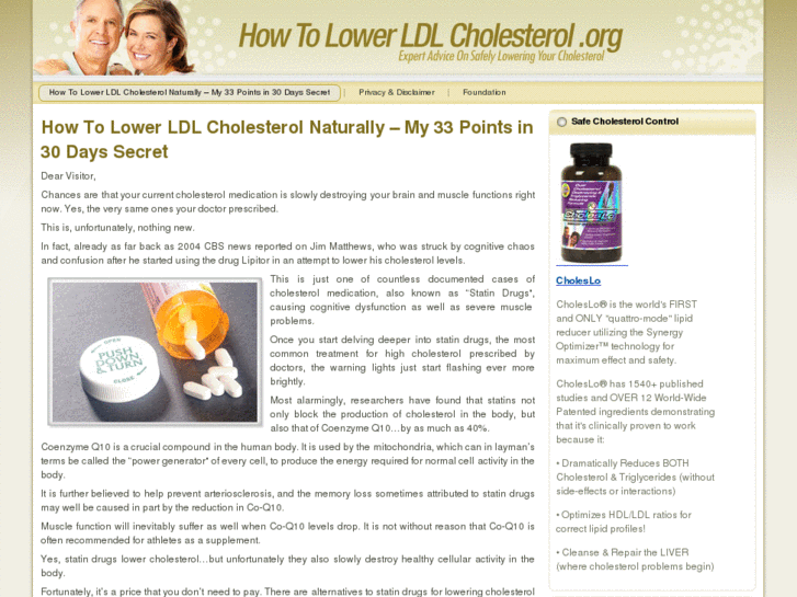 www.howtolowerldlcholesterol.org