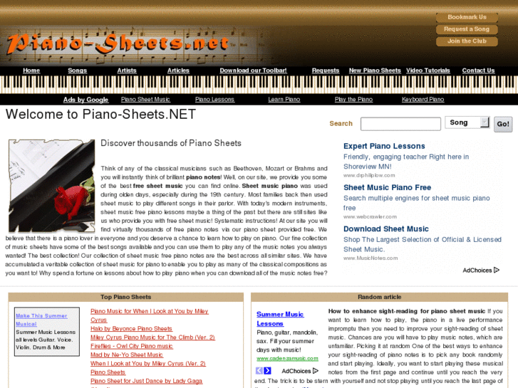 www.piano-sheets.net